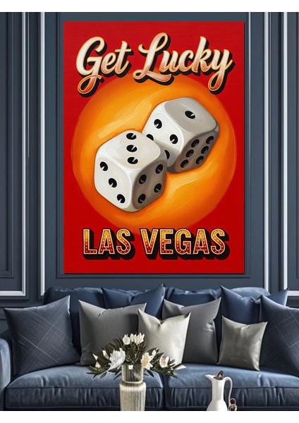Las Vegas Kumar Retro Poster Dekoratif Kanvas - Mdf Ahşap Tablo fiyatları