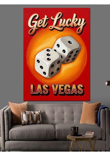 Las Vegas Kumar Retro Poster Dekoratif Kanvas - Mdf Ahşap Tablo indirimleri