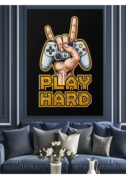 Oyun Kolu Oyna Sert Dekoratif Kanvas - Mdf Ahşap Tablo