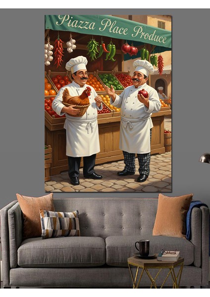 Aşçılar Mutfak Hiyerarşi Şef Dekoratif Kanvas - Mdf Ahşap Tablo
