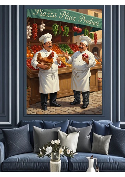 Aşçılar Mutfak Hiyerarşi Şef Dekoratif Kanvas - Mdf Ahşap Tablo fırsatları