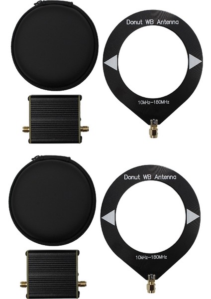 2 Setler En Son Yükseltilmiş Geniş Bant Döngü Anten Frekans Aralığı Düşük Empedans Dönüştürücü ile 10KHZ-180MHZ (Yurt Dışından)