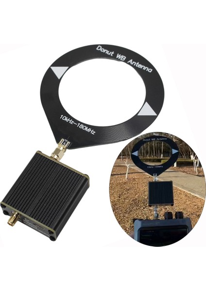 2 Setler En Son Yükseltilmiş Geniş Bant Döngü Anten Frekans Aralığı Düşük Empedans Dönüştürücü ile 10KHZ-180MHZ (Yurt Dışından) indirimleri