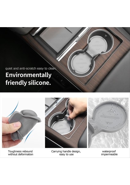 Tesla Model S Model x 2022 2023 Model 3 Highland 2024 Merkez Konsol Kupası Tutucu Ek Aksesuarlar - Gri (Yurt Dışından) fırsatları