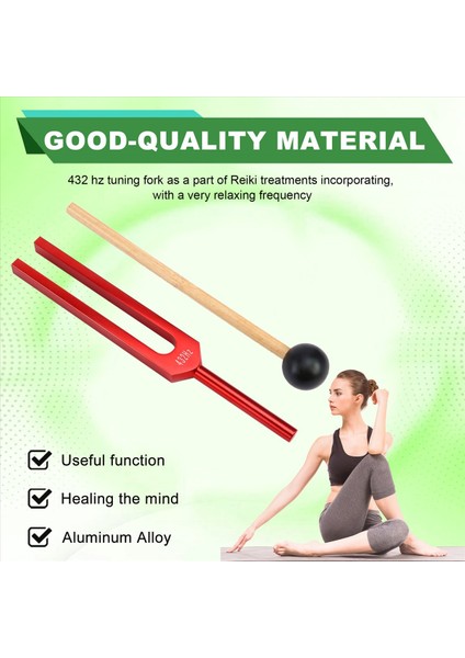 432 Hz Ses Iyileştirme Terapisi ve Yoga Iyileştirme Çatalı 423Hz Alüminyum Alaşım Ayarlama Çatal Kırmızı (Yurt Dışından) fırsatları
