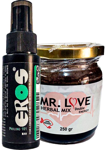 PROF101 Büyük Boy Time Stop Sprey 60ML + Msterlove Yetşkin Erkeklere Özel 240 gr