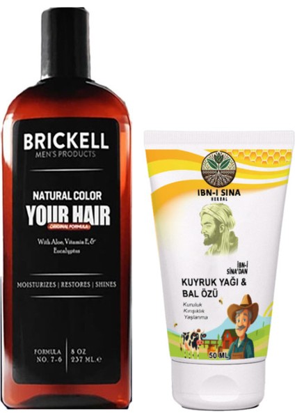 l Saçlarınıza ve Sakalınıza Ton Şampuan + Ibn-I Sina Kuyruk Yağlı Bal Özlü Bay Bayan Yüzkremi 50ML