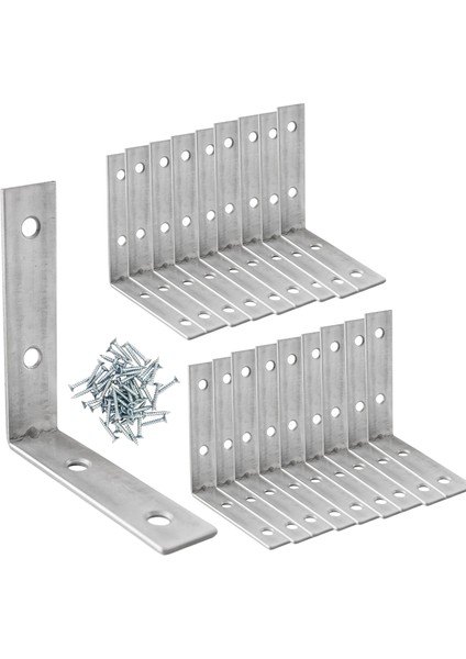 Metal Köşebent 65X65X15 mm (50 Adet) Ince L Demiri Gönye Mobilya Duvar Sabitleme Bağlantı Aparatı fırsatları