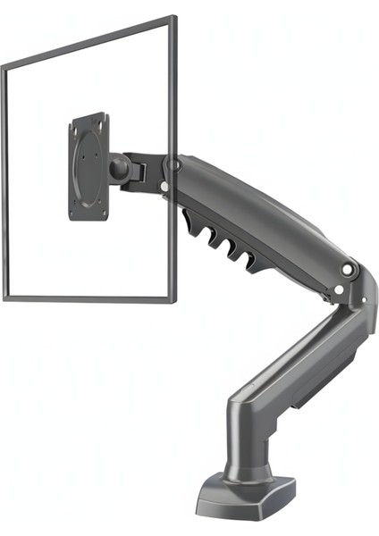 NB F80 17-30 İnç Uyumlu Amortisörlü Masaüstü Monitör Tutucu Tek Kol Standı (Tam Hareketli)