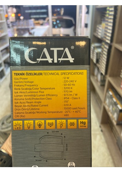 CT-7044 3200K Günışığı 10W Siyah Gozo Bahçe Apliği fırsatları