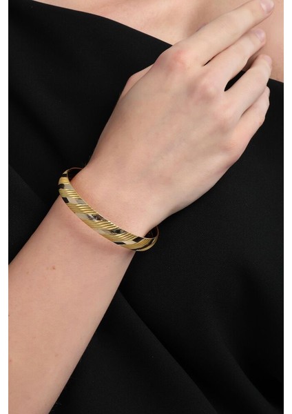 8 Ayar Altın Bilezik Yan Desenli 10 mm fiyatları