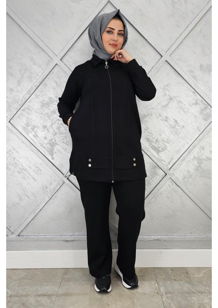 Kadın Fermuarlı Çıt Çıtlı Tesettür Takım modelleri