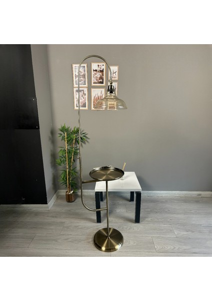 Wingmn Eskitme Gövde Beyaz Cam Hareketli Başlık Lambader Metal Oturma Odası Çalışma Odası Zemin