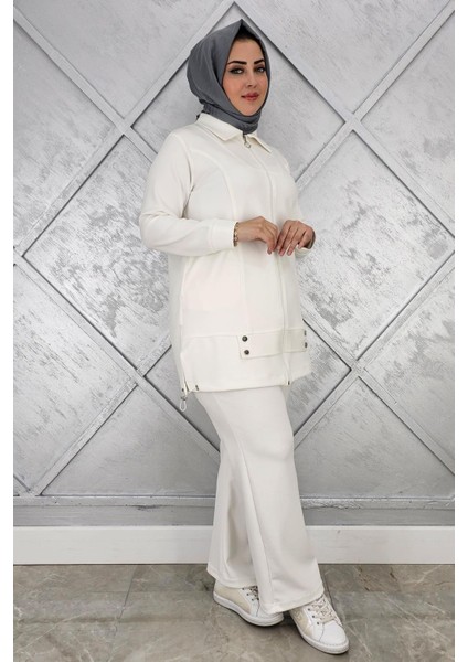 Kadın Fermuarlı Çıt Çıtlı Tesettür Takım