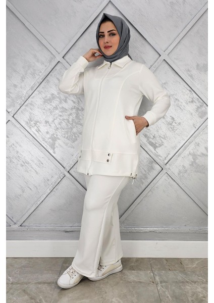 Kadın Fermuarlı Çıt Çıtlı Tesettür Takım modelleri