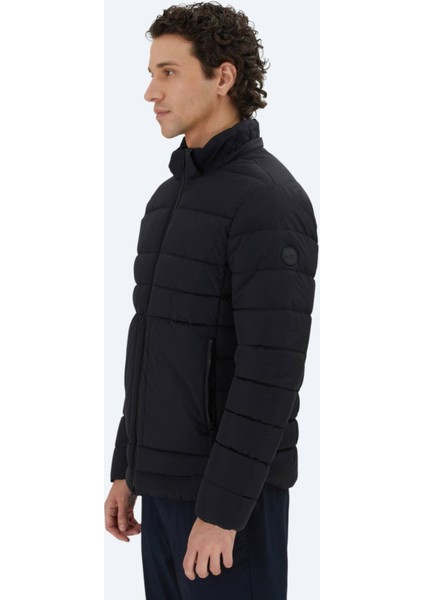 Siyah Regular Fit Kapüşonlu Casual Dokuma Mont indirimleri