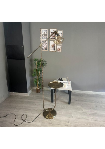 Melk Eskitme Gövde Bal Rengi Cam Lambader U Tepsili Makas Gövde Modern Oturma Odası