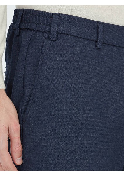 Lacivert Düz Dokuma Fitted Fit Klasik Pantolon modelleri