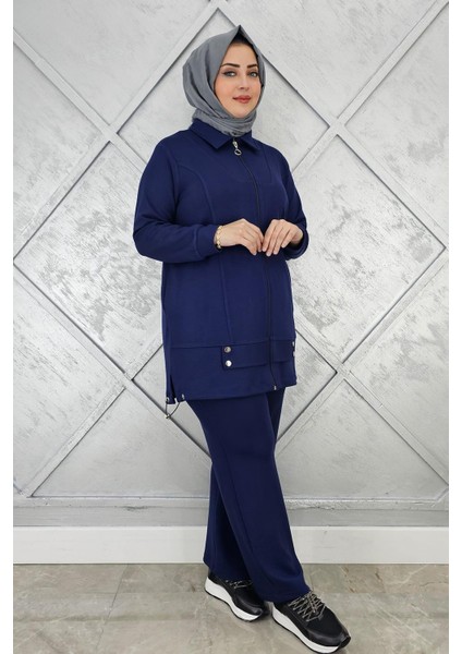 Kadın Fermuarlı Çıt Çıtlı Tesettür Takım modelleri