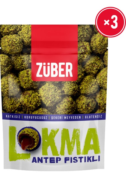 Antep Fıstıgı Kapli Kakaolu Fındık Ezmeli Meyve Topu 96 gr x3 Adet