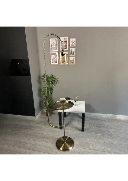 Lille Bal Rengi Cam Eskitme Gövde Lambader Tepsili Hareketli Başlık Modern Metal Zemin Lambası