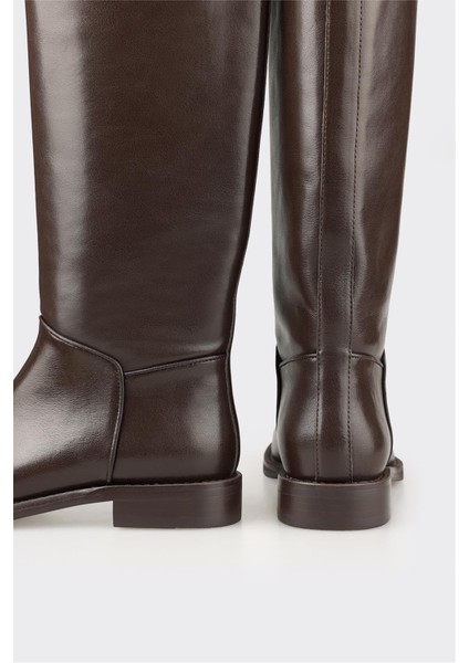 Kahve Deri Kadın Çizme fırsatları