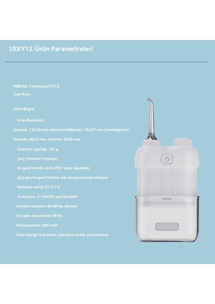Küçük Cep Boyutunda Ağız Duşu, Kompakt ve Taşınabilir Ağız Hijyeni Bakımı Ağız Duşu (Yurt Dışından) fiyatları