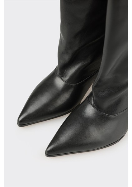 Siyah Deri Kadın Çizme fırsatları