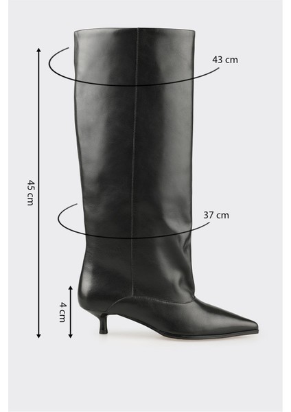Siyah Deri Kadın Çizme indirimleri