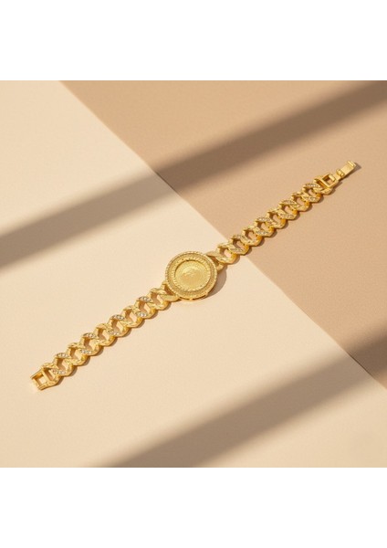 altın kaplama zirkon taşlı desenli çeyrek altınlı bileklik blk-1175 fırsatları