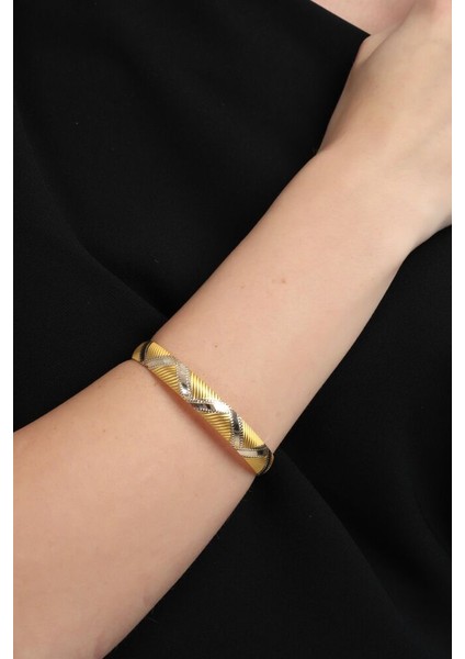 8 Ayar Altın Bilezik Zikzak Desenli 10 mm fiyatları