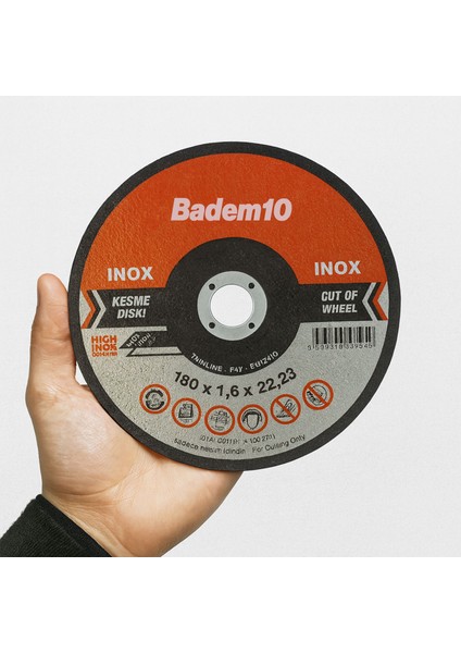 Inox Kesici 180X1,6 mm Paslanmaz Çelik Metal Kesme Diski Profesyonel Yüksek Performanslı fiyatları