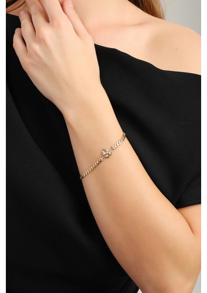 Gurmetli Yonca Bileklik 19 cm En 4 mm modelleri