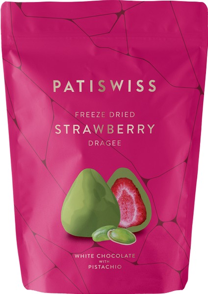 Antep Fıstıklı Beyaz Çikolatalı Çilek Draje 80g