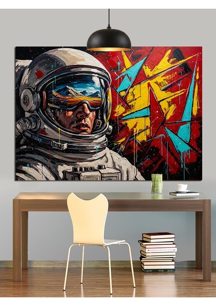 Uzay Giysisi Içinde Astronot Dekoratif Kanvas - Mdf Ahşap Tablo modelleri