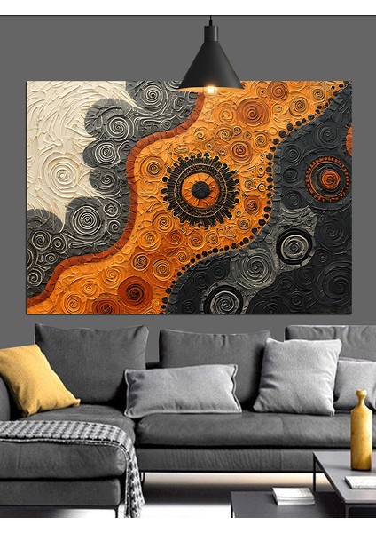 Renkli Mandala Desenli Dokular Dekoratif Kanvas - Mdf Ahşap Tablo modelleri
