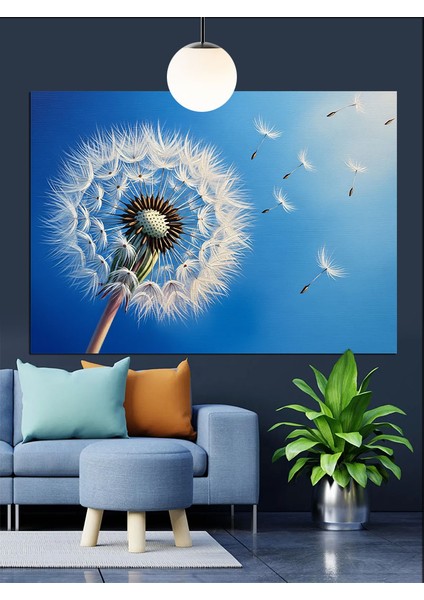 Karahindiba Tohumları Uçuş Manzarası Dekoratif Kanvas - Mdf Ahşap Tablo modelleri