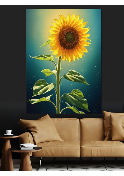 Ayçiçeği Günebakan Dekoratif Kanvas - Mdf Ahşap Tablo