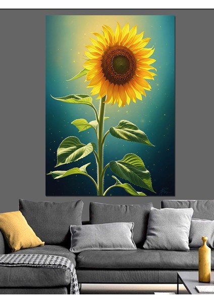 Ayçiçeği Günebakan Dekoratif Kanvas - Mdf Ahşap Tablo fırsatları
