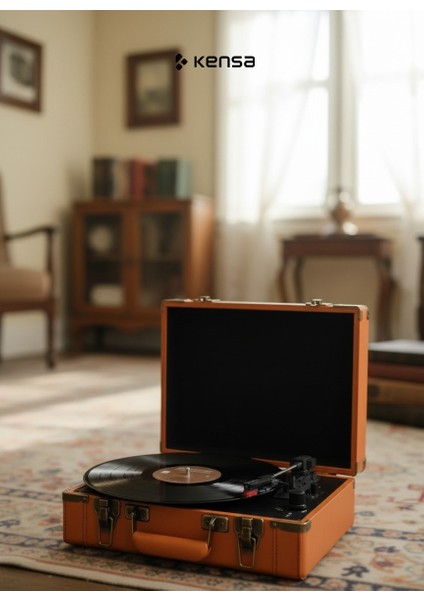 Bluetooth Retro Pikap – 33/45/78 Rpm Plak Çalar Taşınabilir Çanta Tasarım, USB & Aux Destekli fiyatları