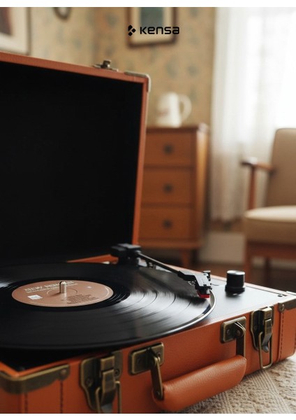 Bluetooth Retro Pikap – 33/45/78 Rpm Plak Çalar Taşınabilir Çanta Tasarım, USB & Aux Destekli modelleri