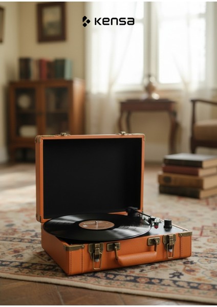 Bluetooth Retro Pikap – 33/45/78 Rpm Plak Çalar Taşınabilir Çanta Tasarım, USB & Aux Destekli indirimleri