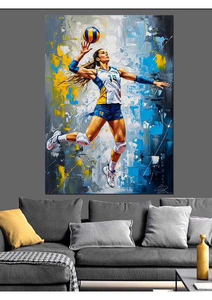 Soyut Basketbolcu Sporcu Figür Dekoratif Kanvas - Mdf Ahşap Tablo fiyatları