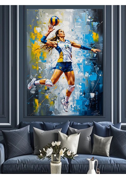 Soyut Basketbolcu Sporcu Figür Dekoratif Kanvas - Mdf Ahşap Tablo modelleri