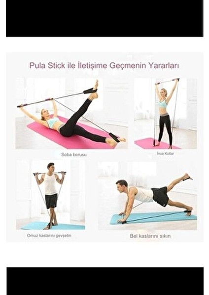 Squat Pilates Barı Kalça Basen Sıkılaştırıcı Evde Spor Egzersiz Çubuğu Mor Renkli