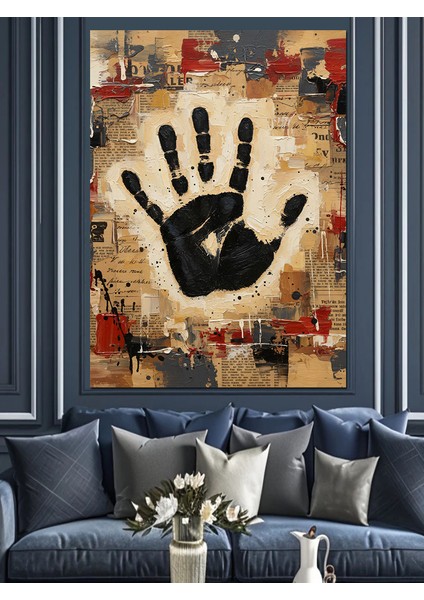 El Izi Soyut Sanat Dekoratif Kanvas - Mdf Ahşap Tablo fiyatları