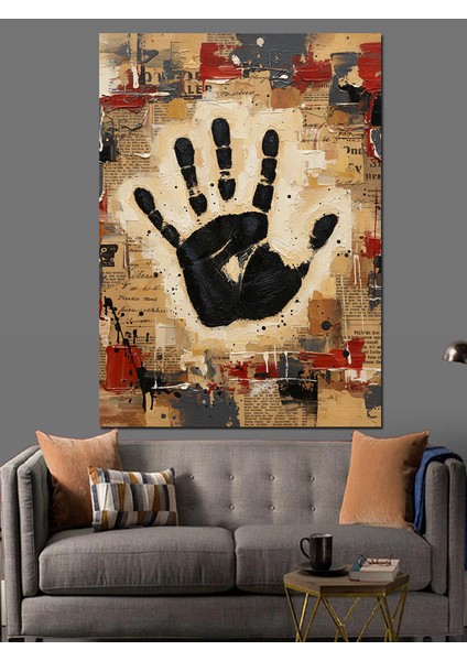 El Izi Soyut Sanat Dekoratif Kanvas - Mdf Ahşap Tablo indirimleri