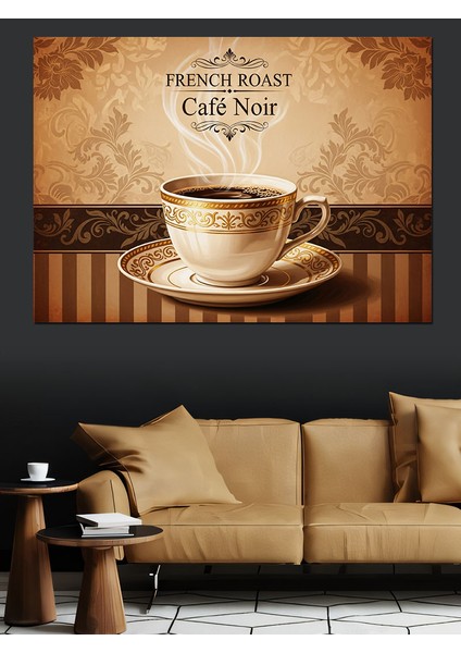 Kahve Fincanı Retro Görsel Dekoratif Kanvas - Mdf Ahşap Tablo indirimleri