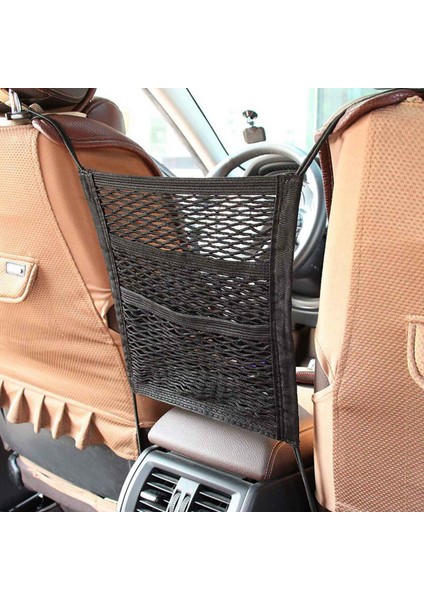 2x 3 Katmanlı Araba Örgüsü Uzanabilir Koltuk Arka Çantası Arka Koltuk Evcil Hayvan Çocuklarının Bariyeri Kargo Dokusu Çanta Sahibi (Yurt Dışından) fırsatları