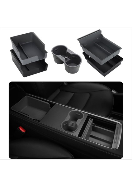 Tesla Model 3 Için Model Y 2021-2023 Merkez Konsol Organizatörü Art Tabanı Saklama Kutusu Tutucusu Aksesuarlar Ekleme (Yurt Dışından) fiyatları